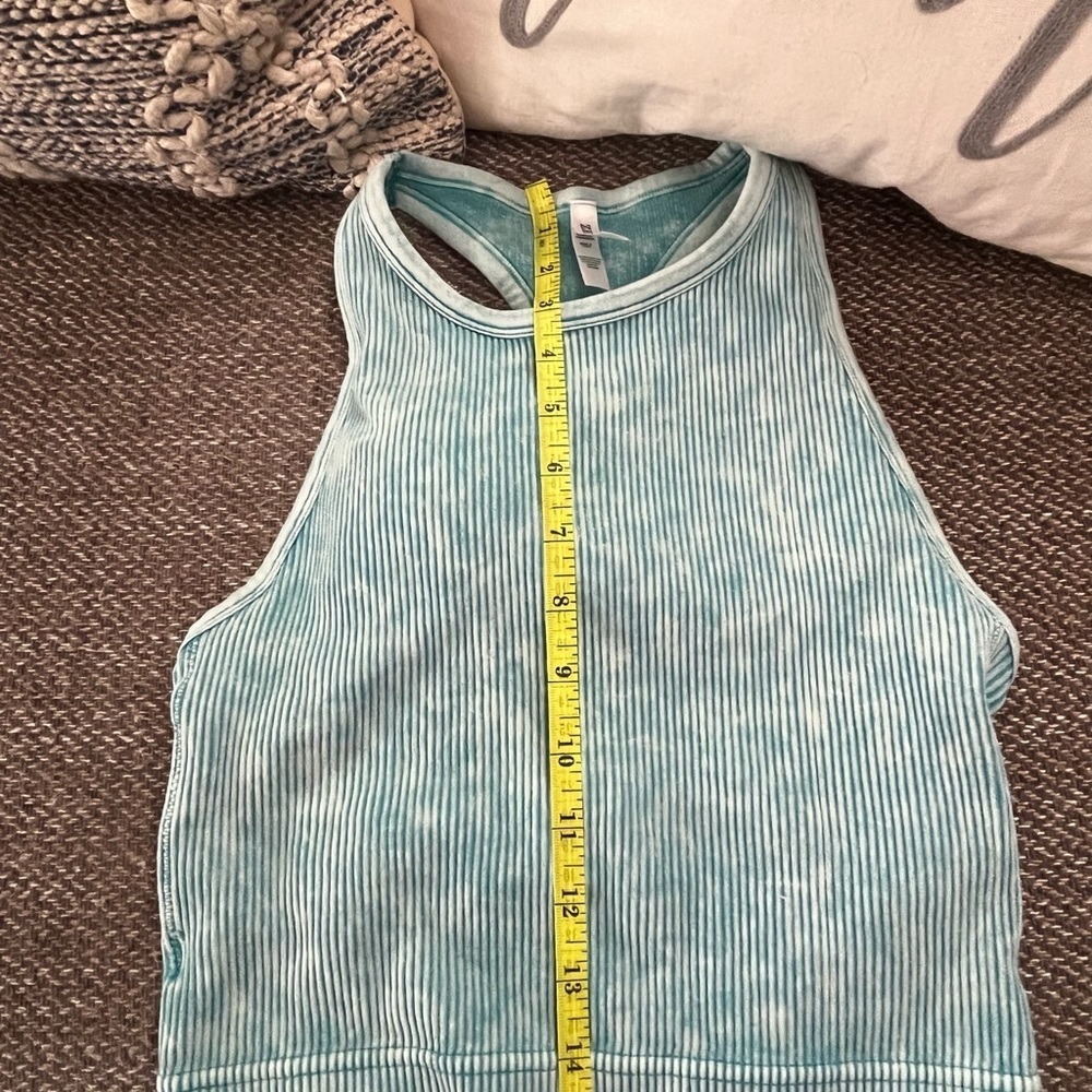 Zenana Outfitters Teal Striped Extremely Soft Tank Top - Picture 2 of 5